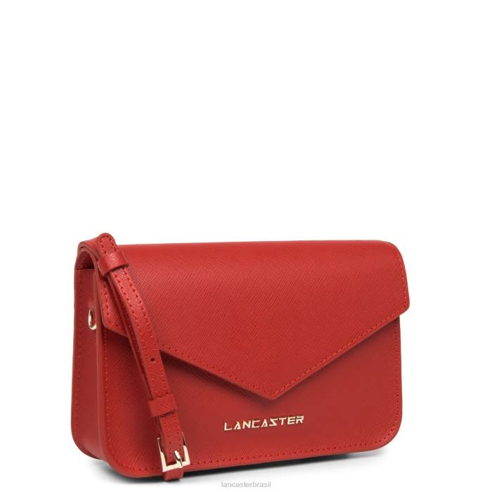 mulheres Lancaster Paris rouge bolsa crossbody pequena assinatura saffiano RBF4104