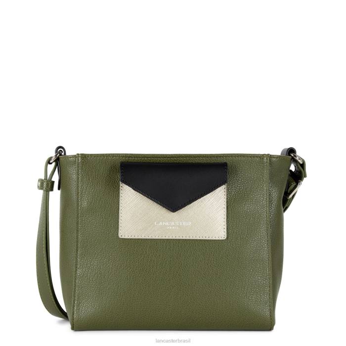 mulheres Lancaster Paris verde militar-fusil-noir bolsa crossbody maia RBF41887