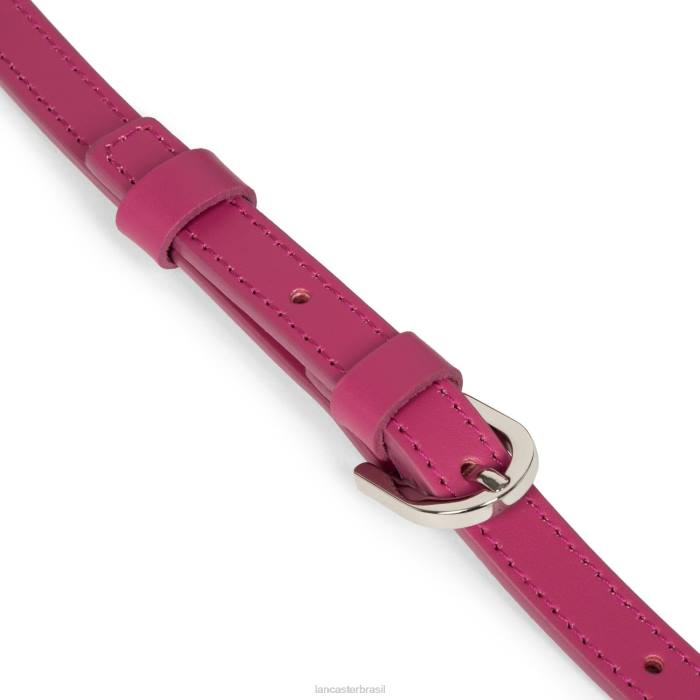 mulheres Lancaster Paris Fuxia bolsa redonda lisa lune RBF44333