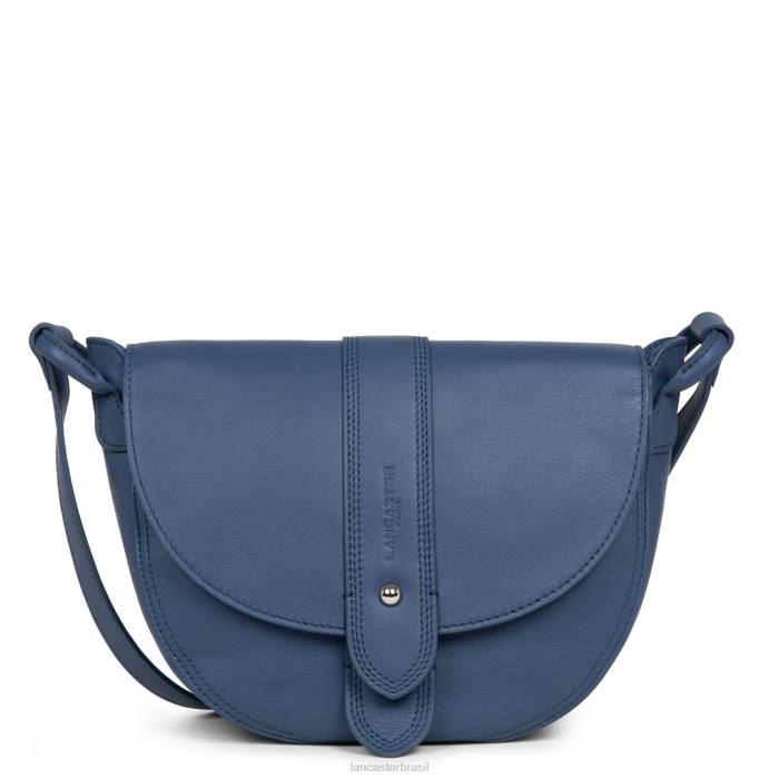 mulheres Lancaster Paris azul bolsa de ombro macia vintage RBF44377