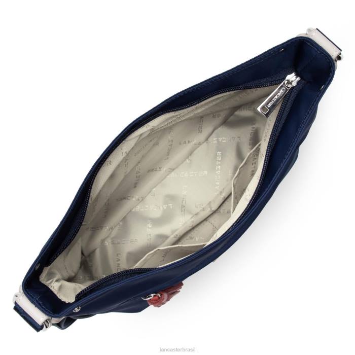 mulheres Lancaster Paris azul fonce-bege-vermelho bolsa de ombro pompom básica RBF44054