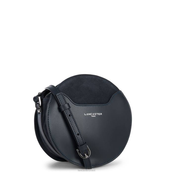 mulheres Lancaster Paris azul fonce bolsa redonda lisa lune RBF44321