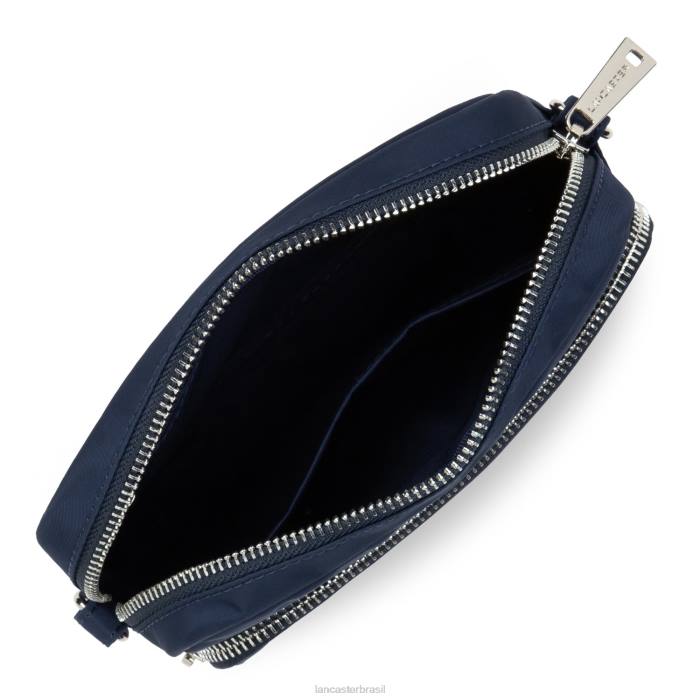 mulheres Lancaster Paris azul fonce bolsa repórter pequena básica premium RBF44062