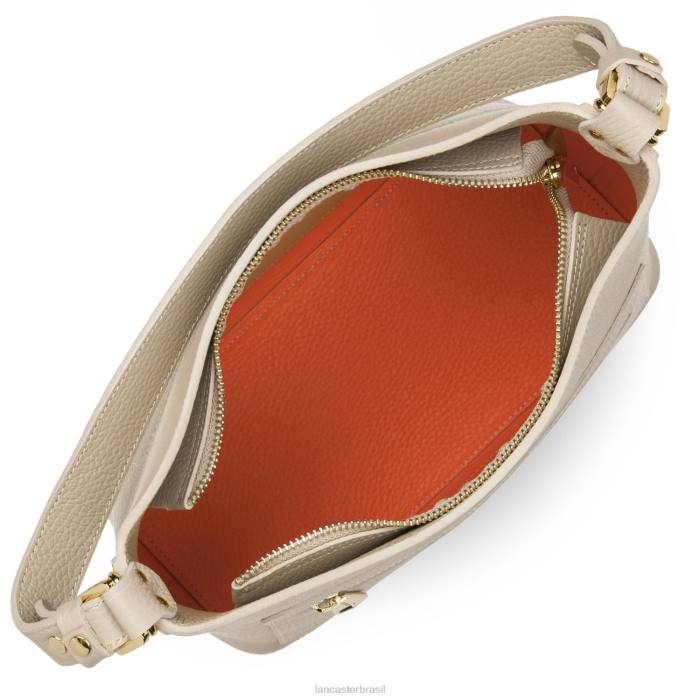 mulheres Lancaster Paris bege-em-laranja bolsa de ombro foulonne dupla RBF44344
