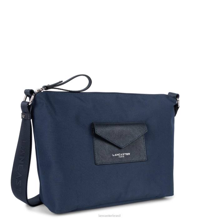mulheres Lancaster Paris bleu fonce-bleu paon bolsa de ombro inteligente kba RBF43968