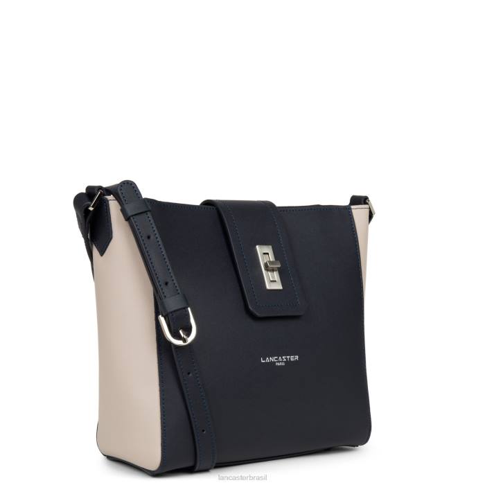 mulheres Lancaster Paris bleu fonce-galet rosa bolsa tiracolo city mae RBF44302