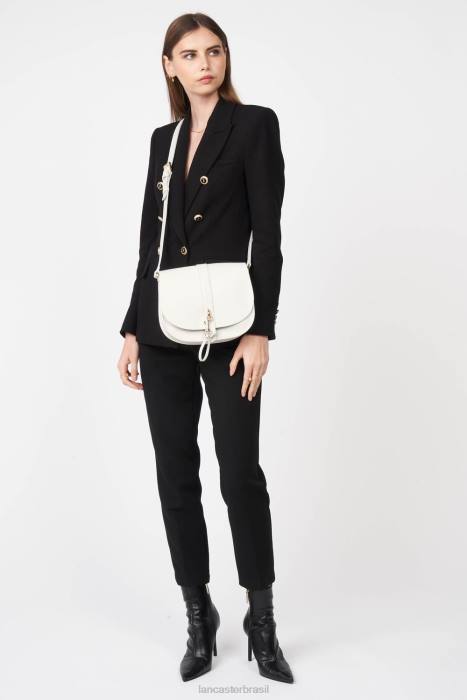 mulheres Lancaster Paris branco casse-in-nu bolsa de ombro foulonne gancho duplo RBF43785