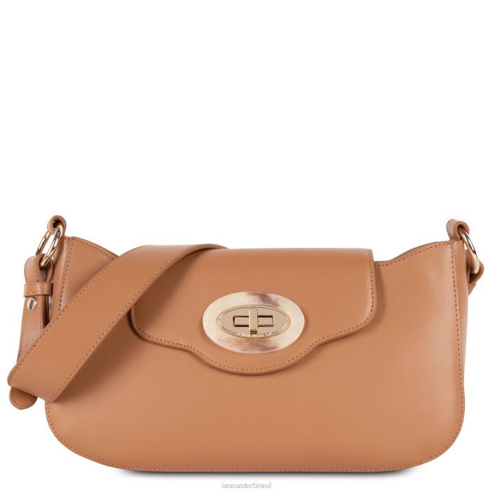 mulheres Lancaster Paris camelo bolsa de ombro toque de mármore RBF44240