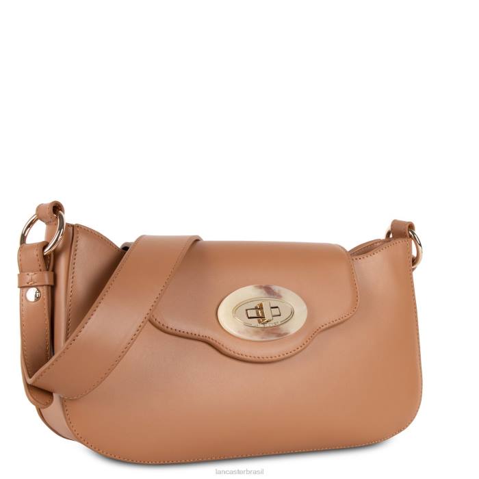 mulheres Lancaster Paris camelo bolsa de ombro toque de mármore RBF44240