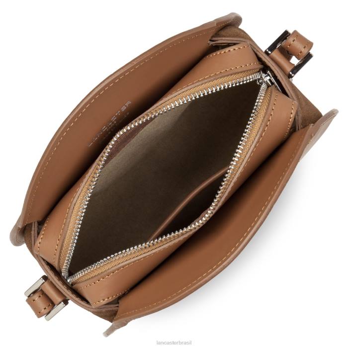 mulheres Lancaster Paris camelo bolsa redonda lisa lune RBF44319