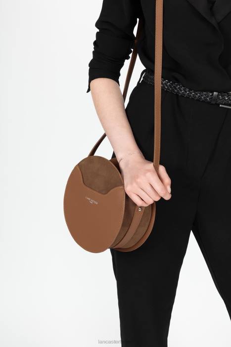 mulheres Lancaster Paris camelo bolsa redonda lisa lune RBF44319