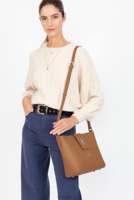 mulheres Lancaster Paris camelo bolsa tiracolo city mae RBF44301