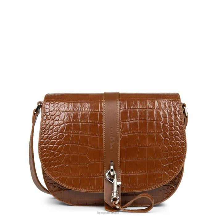 mulheres Lancaster Paris caramelo bolsa de ombro exótica croco fr RBF44417