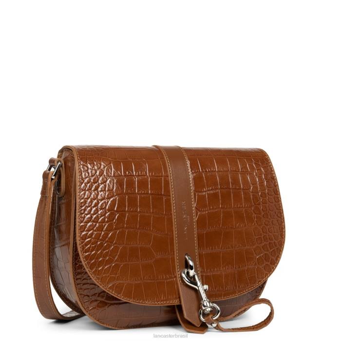 mulheres Lancaster Paris caramelo bolsa de ombro exótica croco fr RBF44417