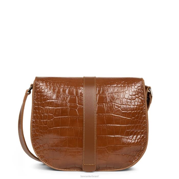 mulheres Lancaster Paris caramelo bolsa de ombro exótica croco fr RBF44417