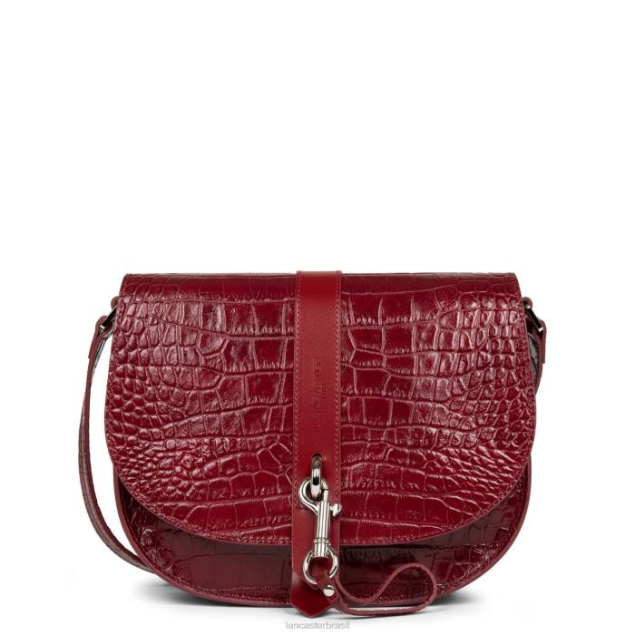 mulheres Lancaster Paris carmim bolsa de ombro exótica croco fr RBF44415