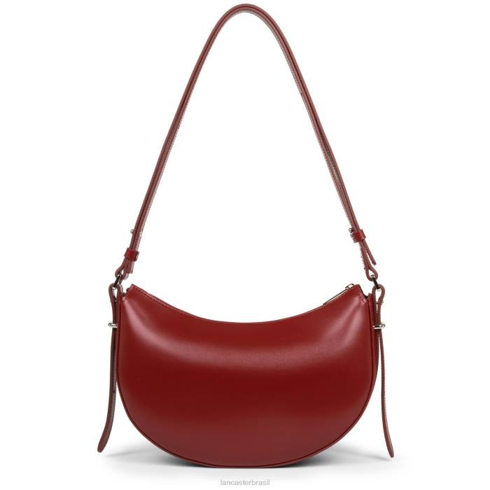 mulheres Lancaster Paris carmim bolsa meia lua suave ace RBF4408