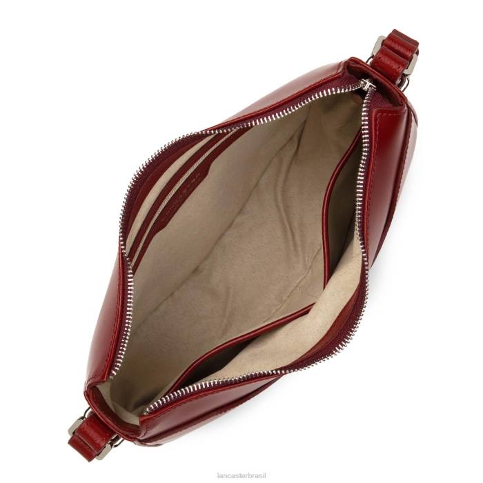 mulheres Lancaster Paris carmim bolsa meia lua suave ace RBF4408