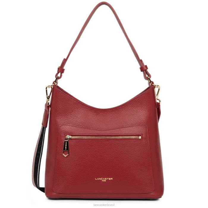 mulheres Lancaster Paris carmin-em-blush bolsa de ombro foulonne dupla RBF44341