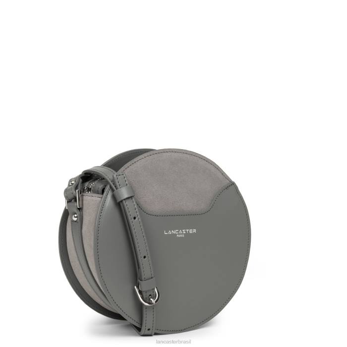 mulheres Lancaster Paris cinza bolsa redonda lisa lune RBF44331