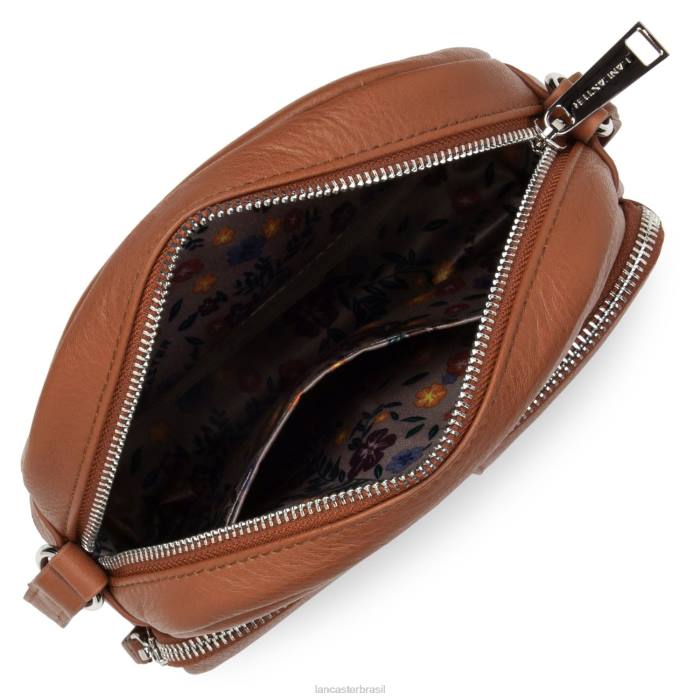 mulheres Lancaster Paris conhaque-leopardo melodia suave da bolsa repórter RBF44010