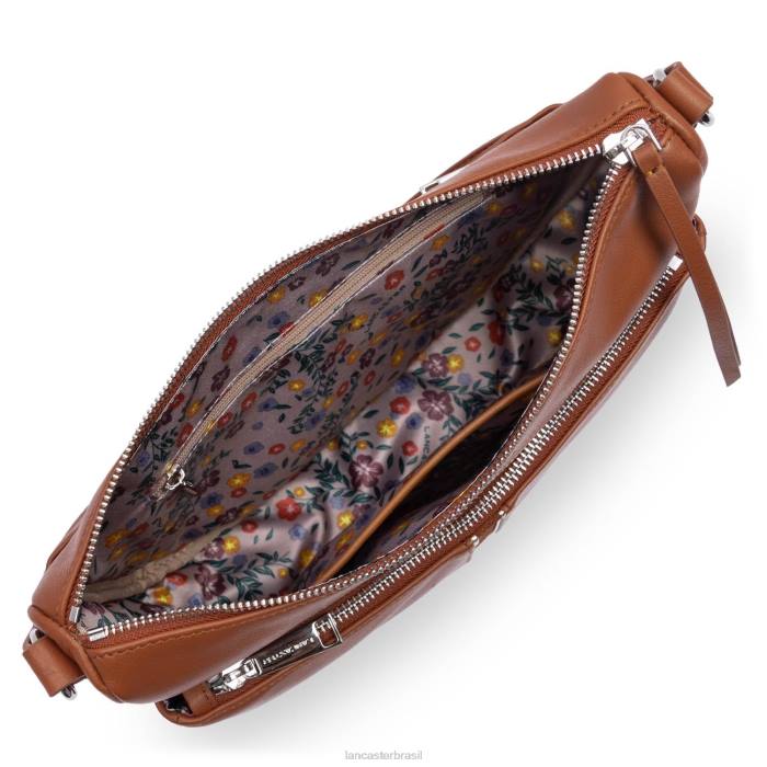 mulheres Lancaster Paris conhaque m bolsa de ombro melodia suave RBF44025