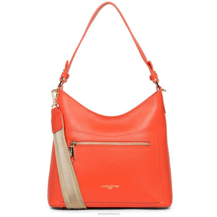 mulheres Lancaster Paris laranja-nu bolsa de ombro foulonne dupla RBF44349