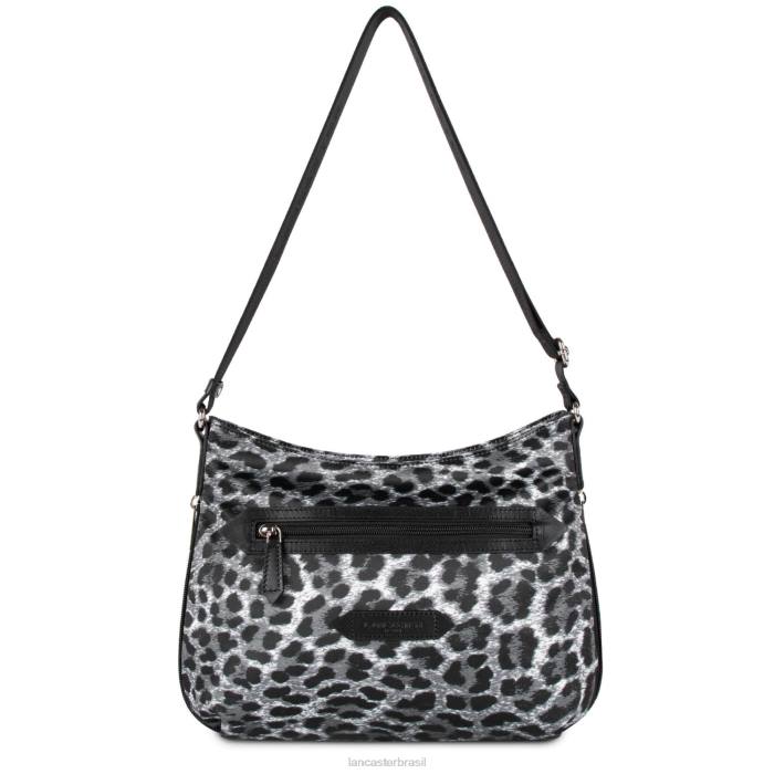 mulheres Lancaster Paris leopardo-gris bolsa de ombro esporte básico RBF44113