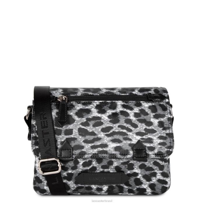 mulheres Lancaster Paris leopardo-gris bolsa mensageiro esportiva básica RBF44092