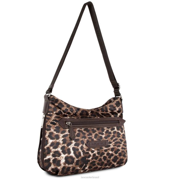 mulheres Lancaster Paris leopardo marrom bolsa de ombro esporte básico RBF44114