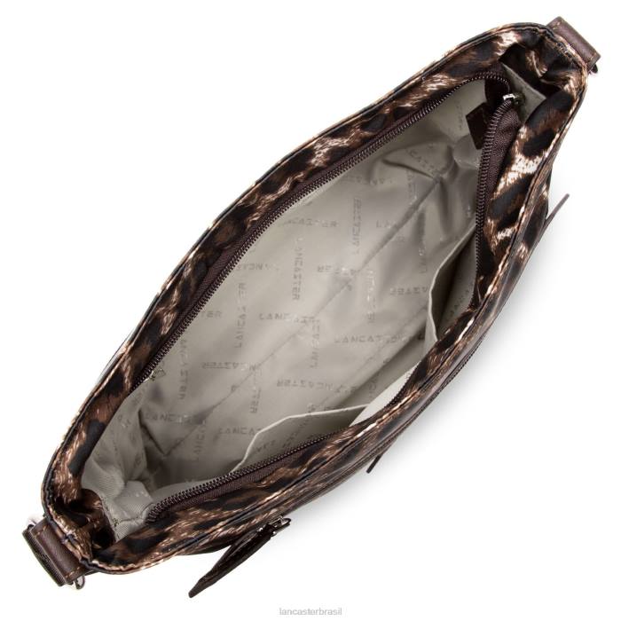 mulheres Lancaster Paris leopardo marrom bolsa de ombro esporte básico RBF44114