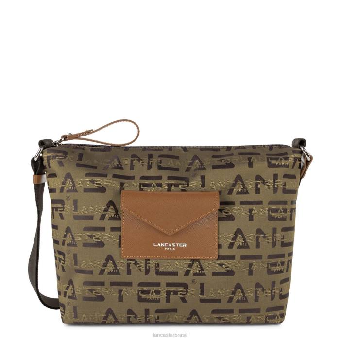 mulheres Lancaster Paris marrom bolsa de ombro com logotipo kba RBF43918