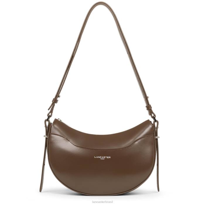 mulheres Lancaster Paris marrom bolsa meia lua suave ace RBF4419