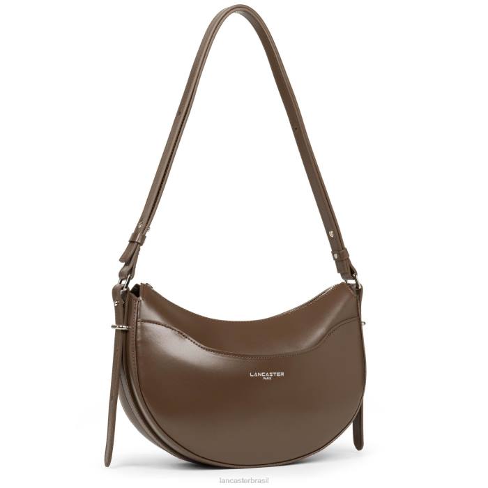 mulheres Lancaster Paris marrom bolsa meia lua suave ace RBF4419