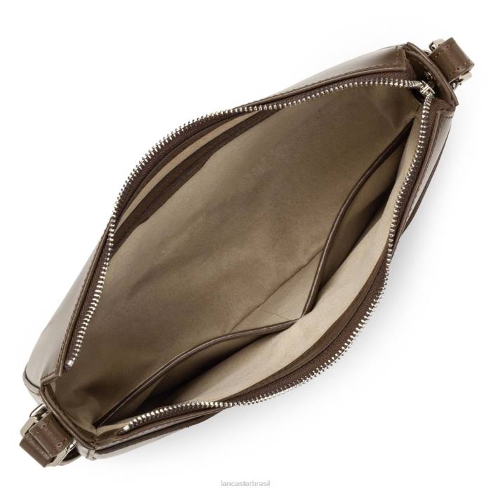 mulheres Lancaster Paris marrom bolsa meia lua suave ace RBF4419