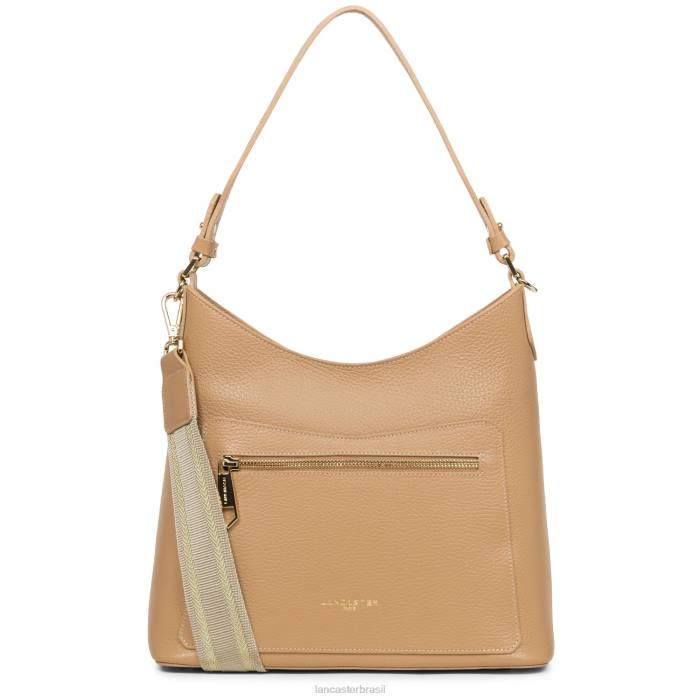 mulheres Lancaster Paris natural em bege bolsa de ombro foulonne dupla RBF44348