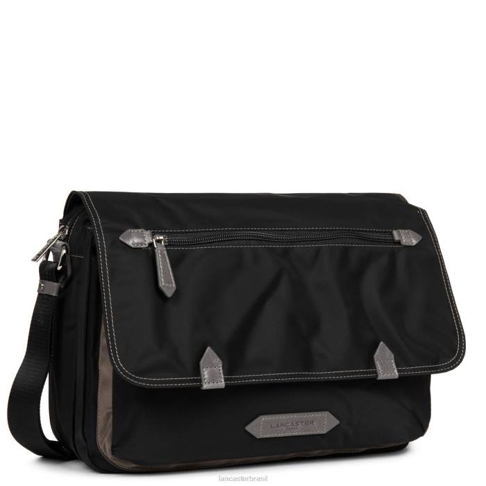 mulheres Lancaster Paris noir-taupe-galet bolsa mensageiro esportiva básica RBF44097