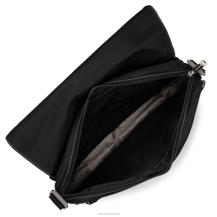 mulheres Lancaster Paris noir-taupe-galet bolsa mensageiro esportiva básica RBF44097