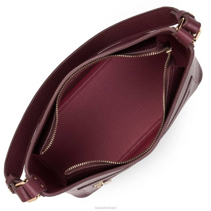 mulheres Lancaster Paris pourpre-in-fuxia bolsa de ombro foulonne dupla RBF44350