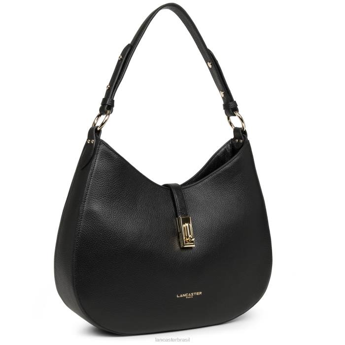 mulheres Lancaster Paris preto bolsa de ombro grande foulonne milano RBF43747