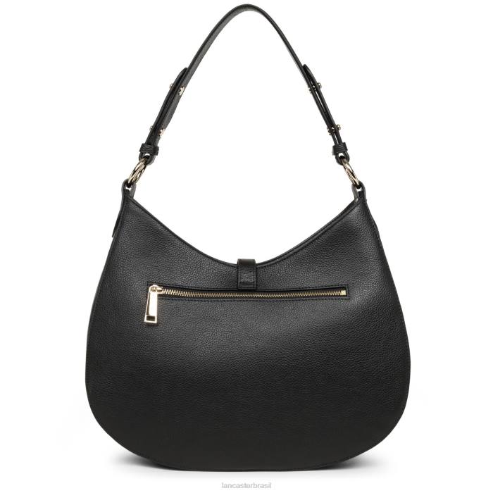mulheres Lancaster Paris preto bolsa de ombro grande foulonne milano RBF43747