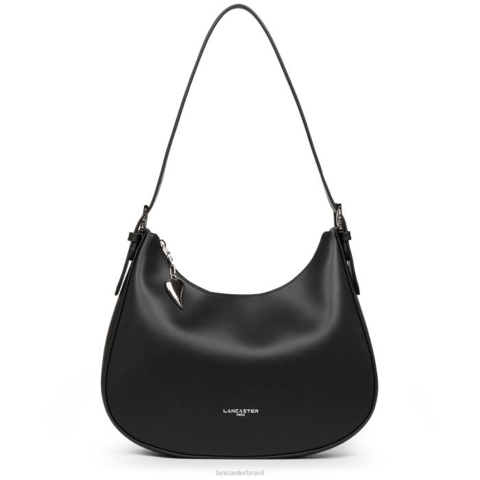 mulheres Lancaster Paris preto bolsa de ombro lisa RBF44392