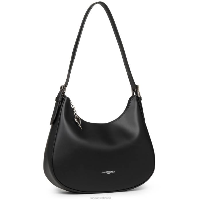 mulheres Lancaster Paris preto bolsa de ombro lisa RBF44392