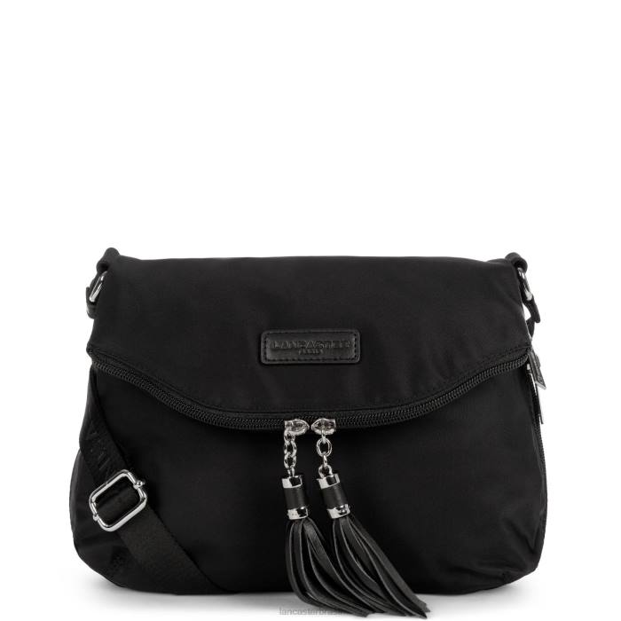 mulheres Lancaster Paris preto bolsa de ombro pompom básica RBF44035