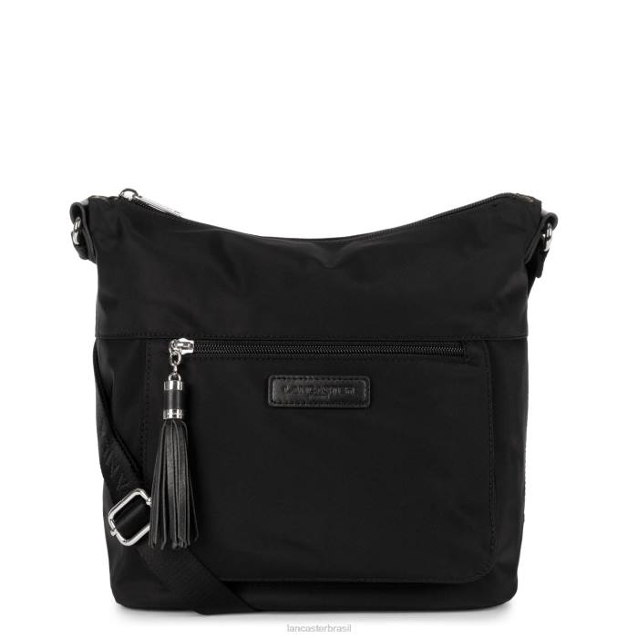 mulheres Lancaster Paris preto bolsa de ombro pompom básica RBF44055