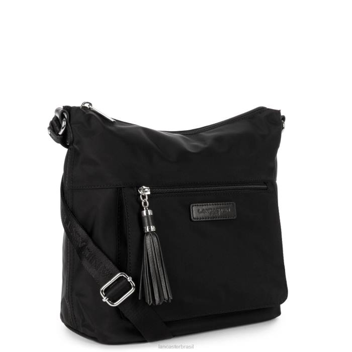 mulheres Lancaster Paris preto bolsa de ombro pompom básica RBF44055