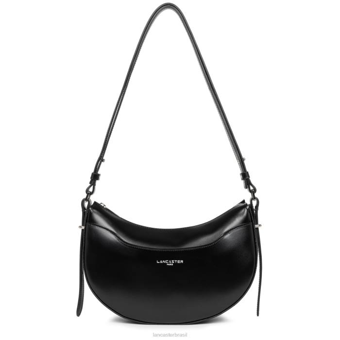 mulheres Lancaster Paris preto bolsa meia lua suave ace RBF4406