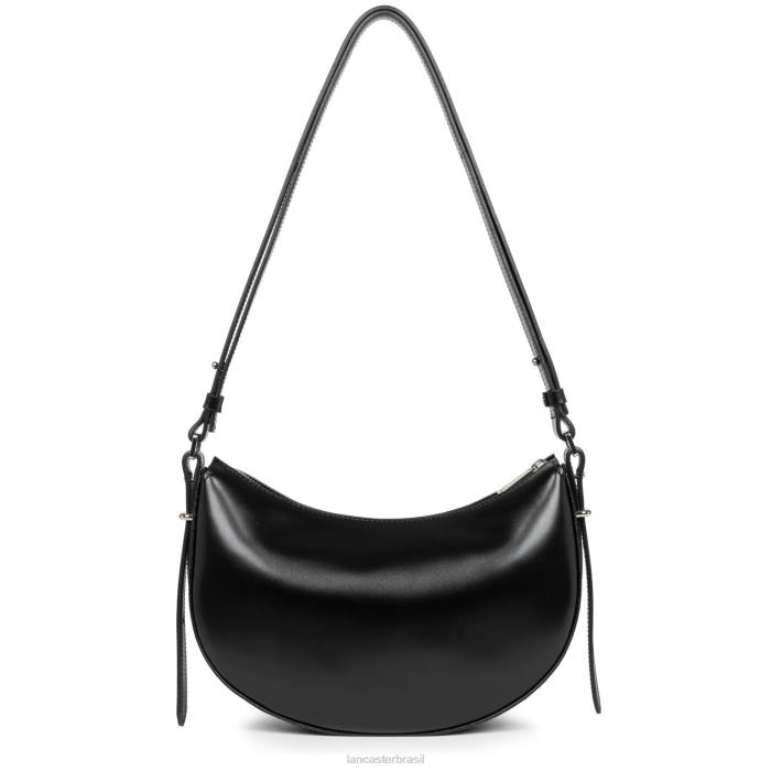mulheres Lancaster Paris preto bolsa meia lua suave ace RBF4406
