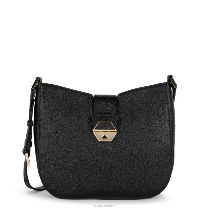 mulheres Lancaster Paris preto bolsa tiracolo delphino RBF42494