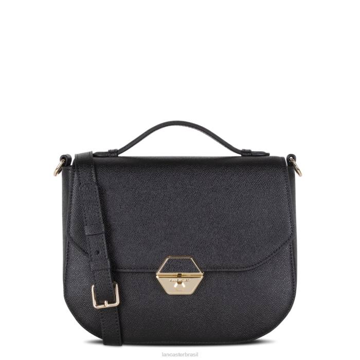 mulheres Lancaster Paris preto bolsa tiracolo delphino RBF43859